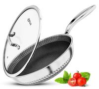 Solidchoice - Sartén de alta calidad con tapa, 30 cm - Antiadherente y de fondo profundo