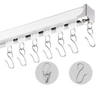 Solidchoice - Sistema de rieles para cortinas de techo con mecanismo deslizante - 5.4 metros, color blanco, ideal para separadores de ambientes