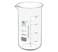 Solidchoice - Vaso medidor de vidrio de borosilicato de 2000 ml con vertedero, ideal para cocina y laboratorio