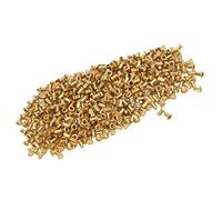 Solinder 500 Piezas de Remaches Huecos de Mano Obra Fina para Bolsos Cuero y Ropa Hechos Latón Duradero (1,5x3x2,5mm)