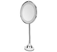 Solinder Espejo de Aumento 10X con Cuello de Cisne Ajustable y Luz Relleno LED para Uso Maquillaje en el Hogar
