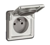 SOLIROC Enchufe individual con/u 16A 250V con solapa IP55 077831