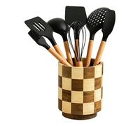 Sollee Tarro Portautensilios - Organizador De Cubiertos De Cocina,Organizador De Espátulas | Para Espátulas, Palillos, Batidor De Huevo, Pinzas, Hogar, Apartamento, Encimera, Estilo Rústico