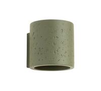 SOLLUX lighting Aplique de Interior - Lámpara de Pared Hormigón - 1 Pantalla - Bombilla LED - Verde Oliva Orbis