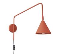 SOLLUX lighting Aplique de pared interior - Aplique de acero - 1 llama - Bombilla LED - Rojo Ocre Nox