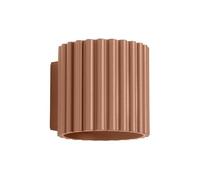 SOLLUX lighting Aplique de pared interior - Aplique de aluminio - 1 luz - Bombilla LED - Mocha Aura