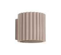 SOLLUX lighting Aplique de pared interior - Lámpara de pared de aluminio - 1 llama - Bombilla LED - Taupe Aura