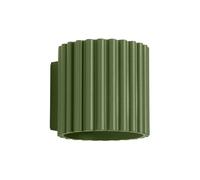 SOLLUX lighting Aplique de pared interior - Lámpara de pared de aluminio - 1 llama - Bombilla LED - Verde oliva Aura