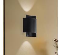 SOLLUX LIGHTING Aplique de pared Pako compuesto por dos placas de acero en color negro