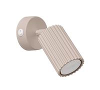 SOLLUX lighting Aplique Pared Interior - Lámpara de Pared con Interruptor - Aluminio - 1 Pantalla - Lámpara LED - Taupe Karbon
