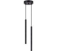 SOLLUX lighting Lámpara Colgante - Lámpara de Techo Acero - 1 Pantalla - Bombilla LED - Negro Arche