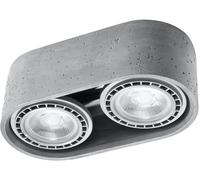 Sollux Lighting Basic lámpara de techo 2x40 W gris SL.0882