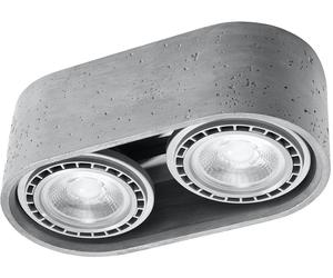 Sollux Lighting Basic lámpara de techo 2x40 W gris SL.0882
