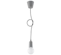 Sollux Lighting Diego lámpara colgante 1x60 W gris/gris ceniza SL.0575