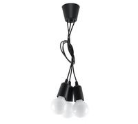 Sollux Lighting Diego lámpara colgante 3x60 W negro SL.0573