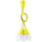 Sollux Lighting Diego lámpara colgante 5x60 W amarillo SL.0580