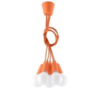 Sollux Lighting Diego lámpara colgante 5x60 W naranja SL.0586
