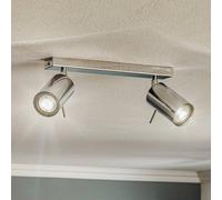 SOLLUX LIGHTING Downlight redondo, cromado, 2 luces