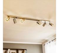 SOLLUX LIGHTING Downlight redondo, cromado, 6 luces lineales