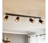 SOLLUX LIGHTING Downlight Round en negro, 4 luces lineales