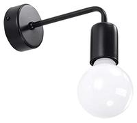 SOLLUX lighting E27, 1 x 60 W, 1 x 15 W, 50-60 Hz, 220 - 230 V, IP20, clase de protección de la bombilla no incluye dimensiones: 8/14/8 cm. Material: acero Color: negro