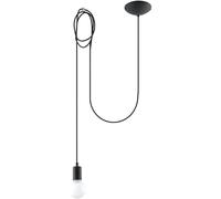 Sollux Lighting Lámpara colgante Edison SL.0369 1x60 W sin pantalla negro