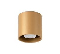 SOLLUX lighting Elegante lámpara de techo - Lámpara de techo interior - Lámpara de techo salón - Bombilla no incluida - Casquillo GU10 - ORBIS 1-10x10x10cm - Dorado