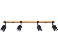 Sollux Lighting Fager lámpara de techo 4x10 W negro-madera SL.1346