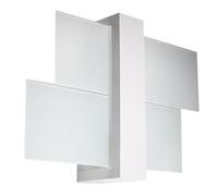 Sollux Lighting Aplique de pared Feniks, 1x60W E27, madera y vidrio, blanco-madera