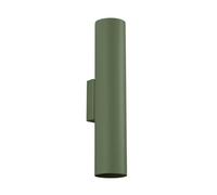 SOLLUX lighting LAGOS Lámpara de pared moderna - Luminaria Versátil - GU10, max 10W LED, ~230V, 50Hz, IP20 - Bombilla No Incluida - 2x Fuente de Luz - 8x6x30cm, Verde Oliva