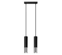 Sollux Lighting Lámpara colgante Loopez SL.0941 2x40 W negro-cromo