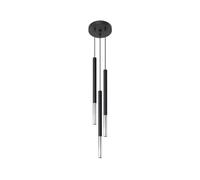 SOLLUX lighting Lámpara colgante lámpara colgante lámpara colgante - lámpara de techo acero - 3 llamas - lámpara LED bombilla - cromo negro Mozaica