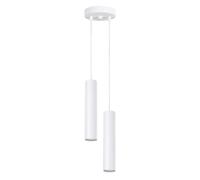 SOLLUX lighting Lámpara Colgante - Lámpara de Techo Acero - 1 Pantalla - Bombilla LED - Blanco Lagos