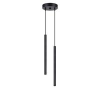 SOLLUX lighting Lámpara Colgante - Lámpara de Techo Acero - 1 Pantalla - Bombilla LED - Negro Arche