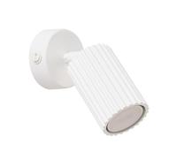 Sollux Lighting Lámpara de pared Karbon SL.1541 1x10 W blanca aluminio con interruptor