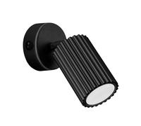 Sollux Lighting Lámpara de pared Karbon SL.1579 1x10 W negro aluminio con interruptor