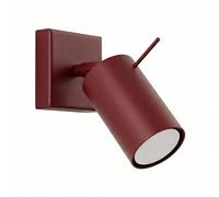 SOLLUX lighting Lámpara de pared RING, color burdeos