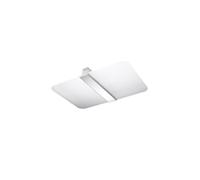 SOLLUX lighting Lámpara de techo plafón - foco de techo acero cristal - 1 llama - bombilla LED - cromo blanco Azalia