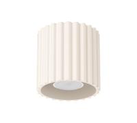 SOLLUX lighting Lámpara de techo plafón - foco de techo aluminio - 1 llama - bombilla LED - Beige Aura