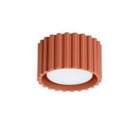 SOLLUX lighting Lámpara de techo plafón - foco de techo aluminio - 1 llama - bombilla LED - Rojo Ocre Aura