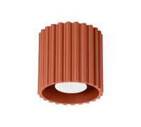 Sollux Lighting Lámpara de techo plafón Aura – aluminio, 1 llama, bombilla LED – Rojo Ocre