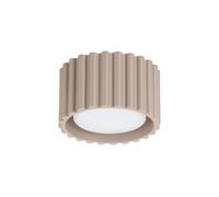 SOLLUX lighting Lámpara de techo plafón - foco de techo aluminio - 1 llama - bombilla LED - Taupe Aura