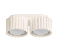 SOLLUX lighting Lámpara de techo plafón - foco de techo aluminio - 2 llamas - bombilla LED - Beige Aura