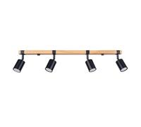 SOLLUX lighting - Lámpara Fager - Plafond - Lámpara decorativa - Lámpara LED - Bajo consumo energético - Larga duración - GU10, 4x max 10W LED, ~230V, 50Hz - 88x6x17,2cm