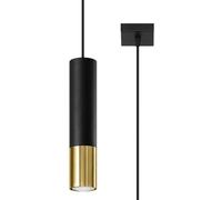 Sollux Lighting Loopez lámpara colgante 1x40 W negro-oro SL.0952