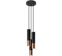 Sollux Lighting Loopez lámpara colgante 3x40 W negro-cobre SL.0949