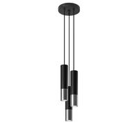 Sollux Lighting Lámpara colgante Loopez SL.0943 3x40 W negro-cromo