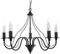 Sollux Lighting Minerwa lámpara colgante 5x40 W negro SL.0218