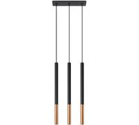 Sollux Lighting Mozaica lámpara colgante 3x40 W negro-cobre SL.0889