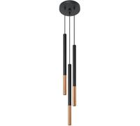 Sollux Lighting Mozaica lámpara colgante 3x40 W negro-cobre SL.0890